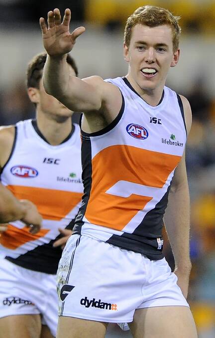 WAVING GOODBYE: Leeton's Jacob Townsend looking forward to new opportunities after being traded from GWS Giants to Richmond.