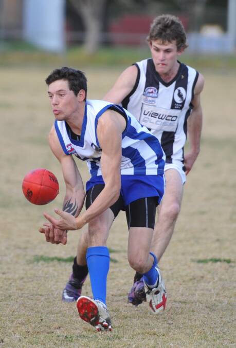 Brad Moye at Temora way back in 2012. He returns to the Kangaroos this season after stints at Northern Jets and a premiership with Marrar