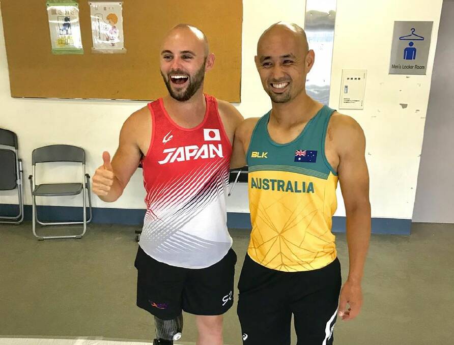 Reardon and competitor Atsushi Yamamoto swapped shirts at the Japan Para Athletics Championships earlier this year. Reardon expects Tokyo 2020 to be something special.