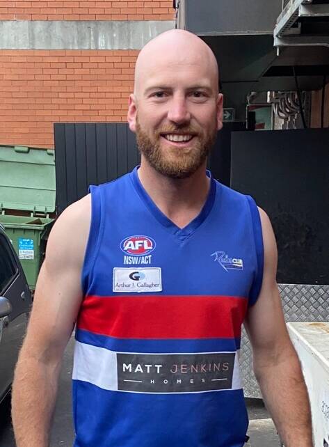 TOP DOG: Shaun Allan dons the Turvey Park colours after becoming their latest new recruit under new coach Mick Mazzocchi.