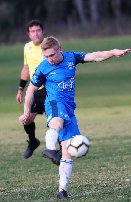 Gamble playing for Hanwood against Lake Albert in June. Picture: Emma Hillier