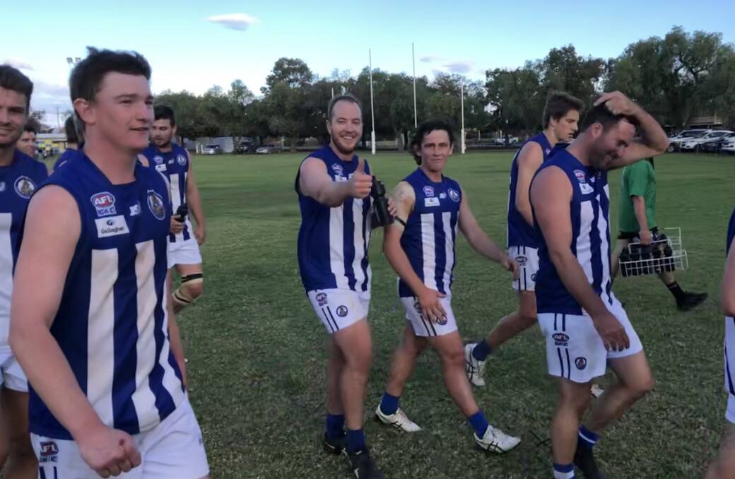 WINNERS ARE GRINNERS: Temora's Jason Reid gives the thumbs up after the Kangaroos maintained their unbeaten start. Picture: Peter Doherty