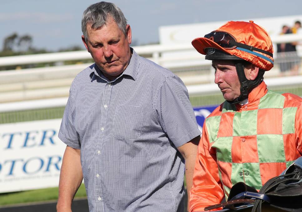 Gary Colvin (with jockey Bryan Murphy). Picture: Les Smith