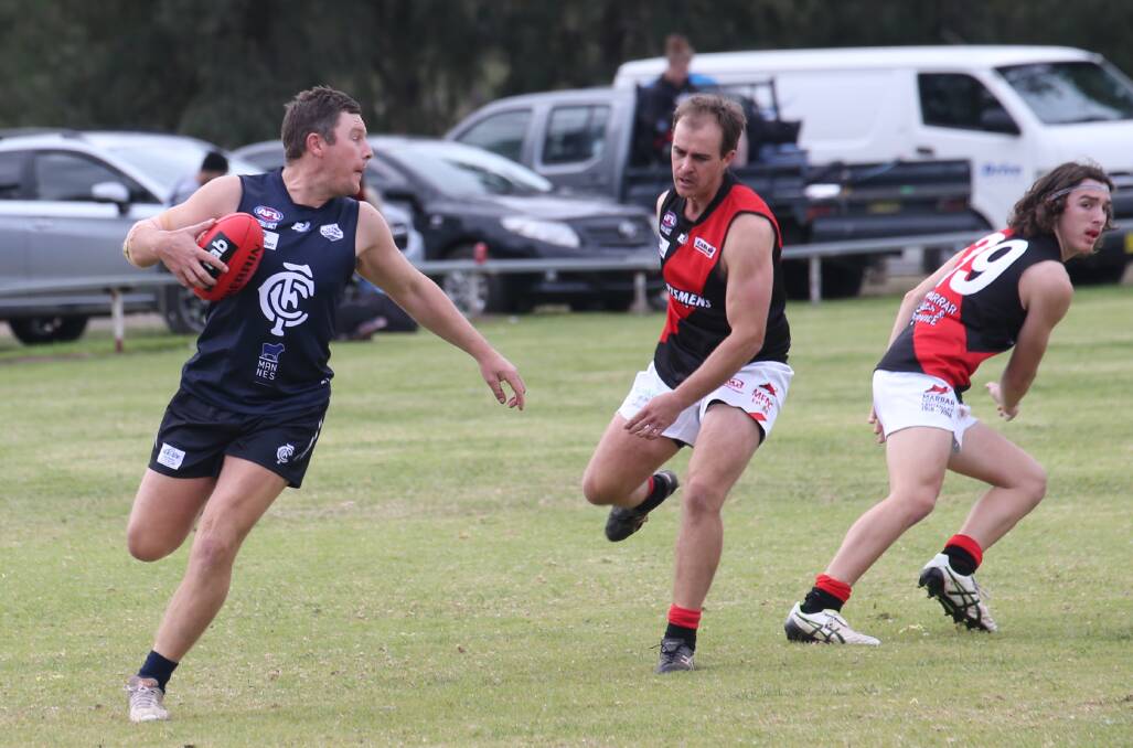 DANGER: Brandon Mathews is back at Coleambally who have edged into the five on percentage after back-to-back wins against Marrar and CSU. Picture: Anthony Stipo