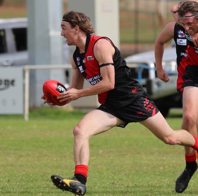 NINE GOALS: Forward Zach Walgers again showed his class, booting nine goals in the Bombers' win at The Rock. 