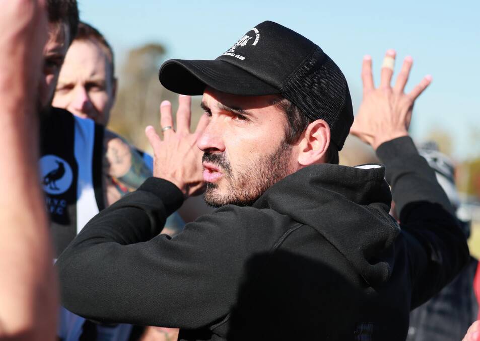 The Rock Yerong Creek co coach Heath Russell, a Riverina League premiership player with Narrandera, is worried about what the propsed AFL Riverina restructure would do to small community clubs.