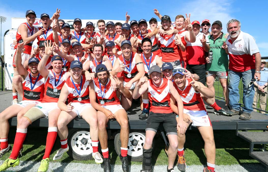 WRITTEN INTO HISTORY: Collingullie-Glenfield Park complete an unbeaten season, and back-to-back premierships in reserve grade. 