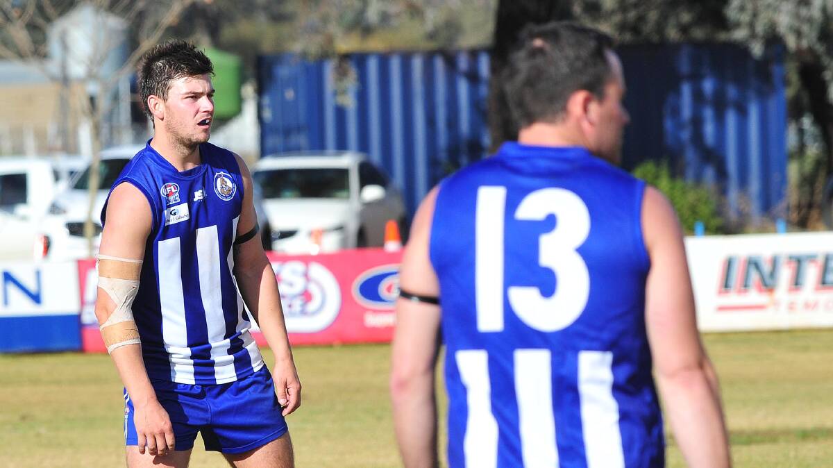 Temora forward Matt Harpley kicked four goals and coach Jake Wooden two but the Roos kicked twice as many behinds as goals against the Jets. 