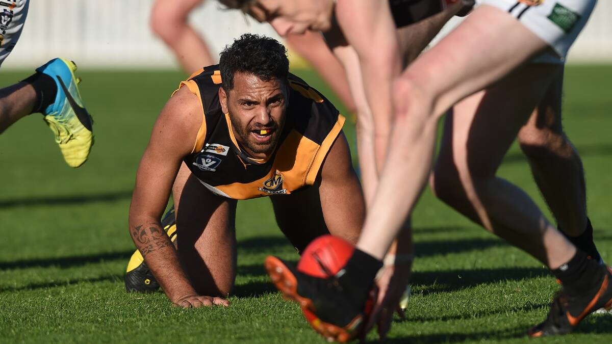 NEW MAGPIE: Albury Tigers ruckman Dean Heta will join The Rock-Yerong Creek this season. Picture: The Border Mail