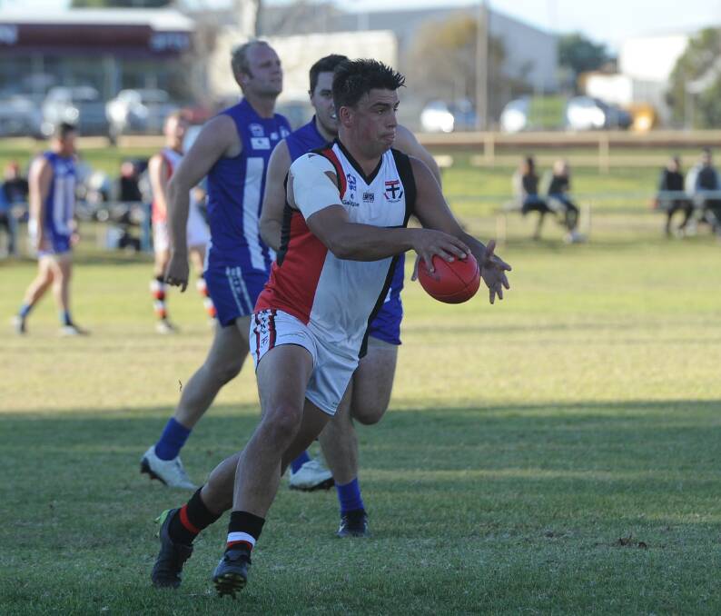Ned Mortimer had a fine game against the Kangaroos in Temora but won't know if he's in for Saturday's preliminary final until a match-day fitness test. Picture: Peter Doherty