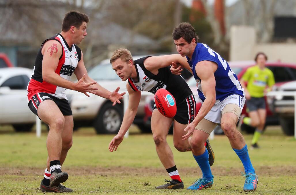 Wallis kicked eight games for Temora in their loss to North Wagga at McPherson Oval in early August. Picture: Emma Hillier
