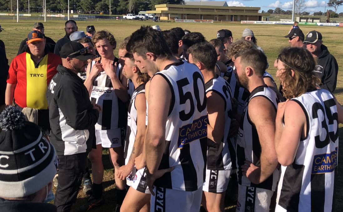 MESSAGE UNHEEDED: TRYC co-coach Brad Aiken calls on his players to maintain focus in the last quarter. Picture: Peter Doherty