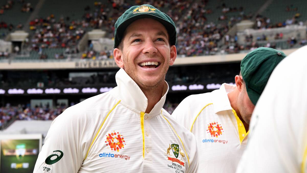 Australian Test captain Tim Paine ahead of day two of the first Test against India on Friday. Paine was dismissed for five runs late in the day as the home side struggled after a promising opening day in Adelaide. Picture: AAP