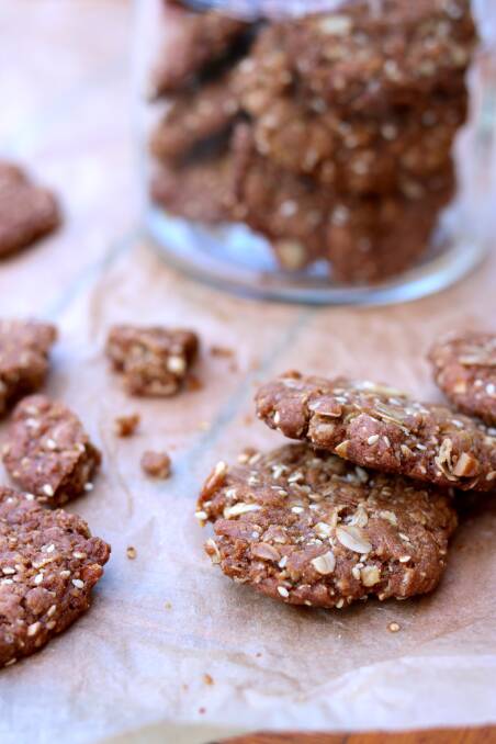 Oat, almond and sesame biscuits. Picture supplied