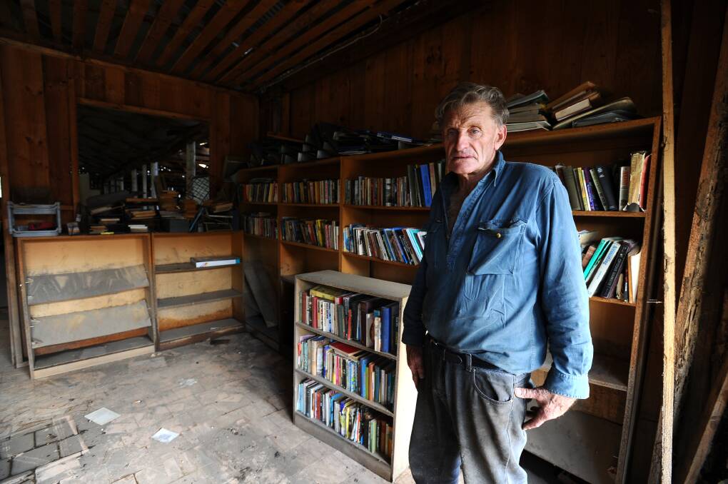 Leigh Campbell in a room of his Oura property affected by the 2012 floods. 