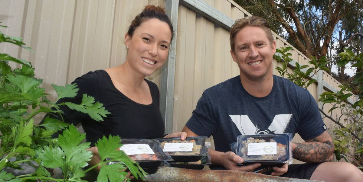 THE PALEO WAY: Fran Lamotte and Chris Ward who sell takeaway paleo friendly food were shocked to hear the Riverina was labelled the state's fattest region. Picture: Olivia Shying