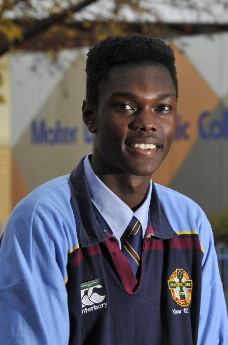 NOT ALONE: Mater Dei Catholic College student Francis Kamara will speak to other refugees this weekend. Picture: Les Smith