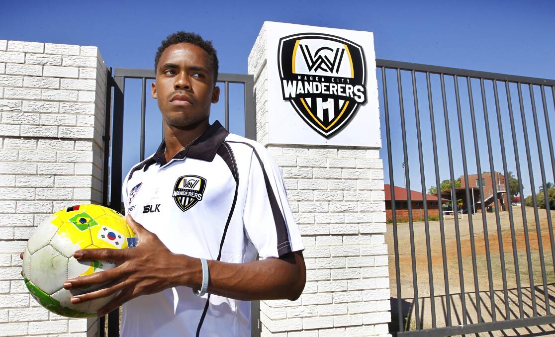 ONE OF US: A decorated player from the US Chinedu Arinze now calls Wagga home and hopes to win a premiership. Picture: Les Smith