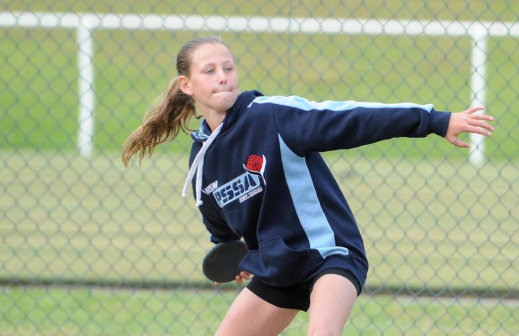 DISCUS COMPETITOR: Kaylah Upfield, 11, representing South Wagga school at the Wagga PSSA athletics carnival on Wednesday. Picture: Laura Hardwick