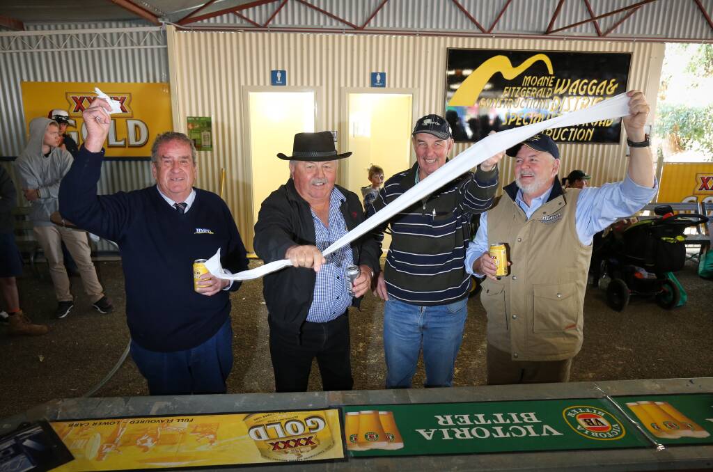 One of Kim's favourites - and full of the humour typical of the Henty team, she says. A photo of the official opening of the new toilets at the bar in 2015 has been included in the new 84-page coffee book celebrating the event's 60-year history.