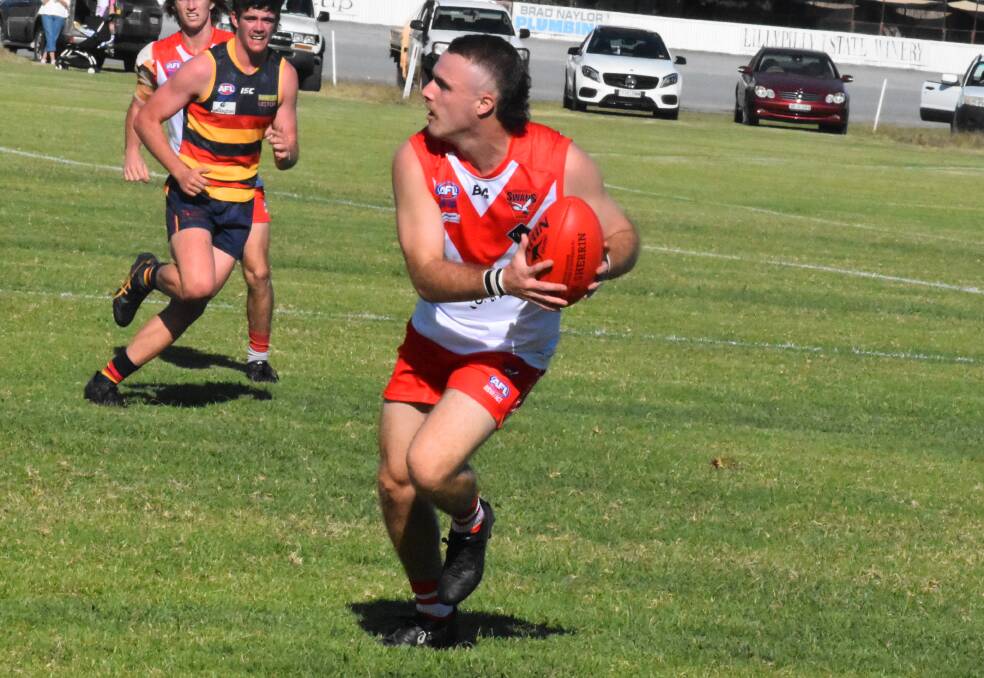 OPENING WIN: Swans' Michael Agnew provided his side plenty off the half back flank in their victory over Leeton-Whitton. PHOTO: Liam Warren
