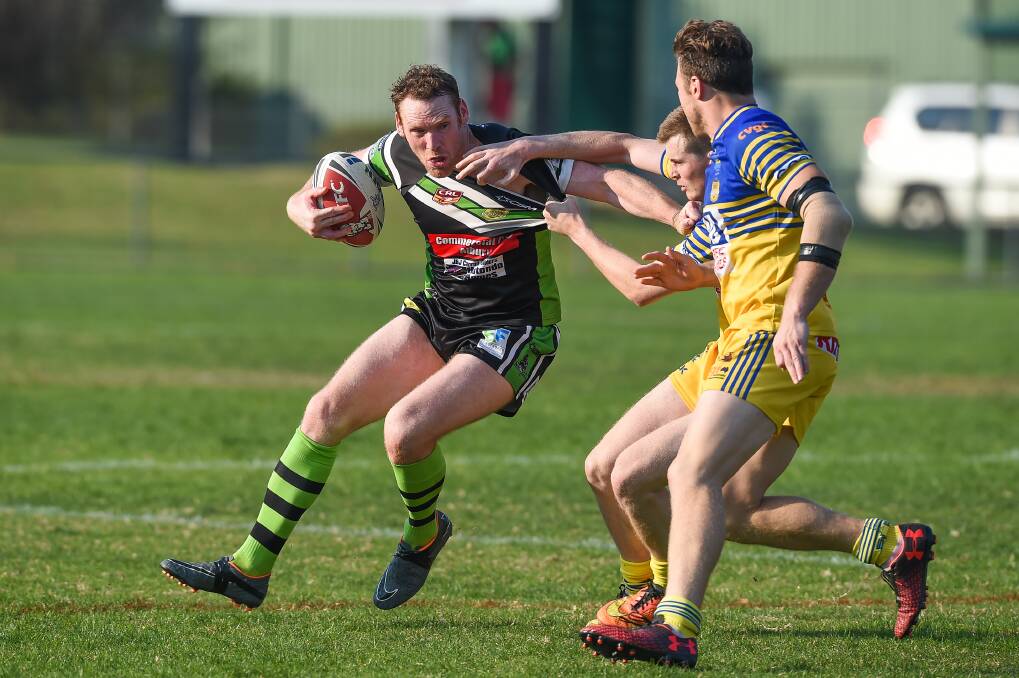 CLASS ACT: Former Test player Joel Monaghan turned in a good performance at fullback for Albury against Junee at Greenfield Park. Picture: The Border Mail