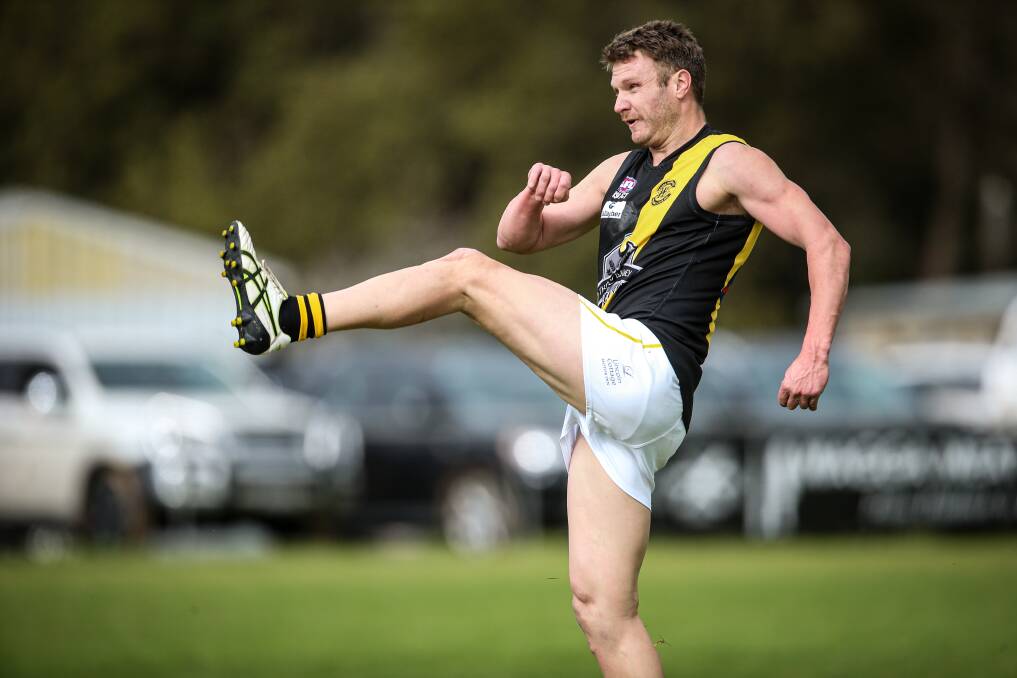 Luke Gestier has recaptured his best form since joining Wagga Tigers this season. He has nine goals to his credit. Picture: JAMES WILTSHIRE