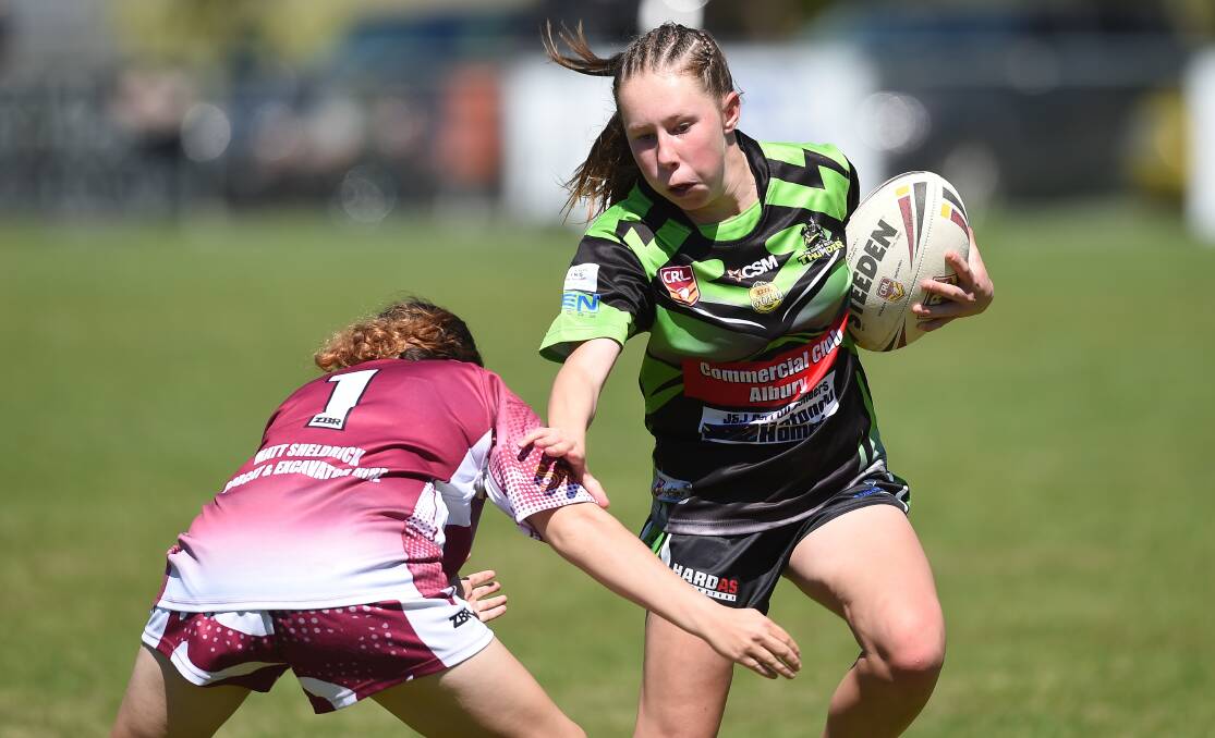 Alice Trevaskis played well for Albury Thunder in their under-16 victory over Yanco-Wamoon. Picture: MARK JESSER