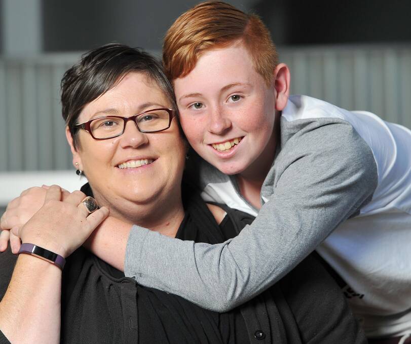 GREAT SUPPORT: Cancer charity CanTeen has been helping Tracey Cornell and her son Isaac, 13, deal with Tracey's cancer fight. Picture: Kieren L Tilly