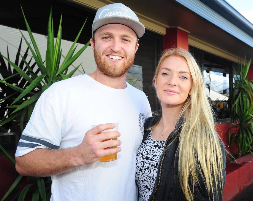 Day out: Isaac Rutland and Brooke Jones at the William Farrer last Anzac Day. 