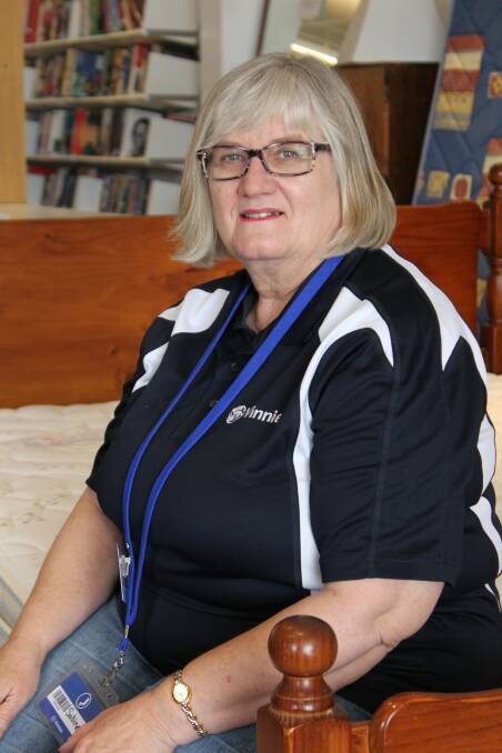 Dreaming of donations: Saint Vincent de Paul volunteers, like Sabine Logan, say donations of beds, linen and blankets are needed to help struggling Wagga families. Picture: Steff Wills 
