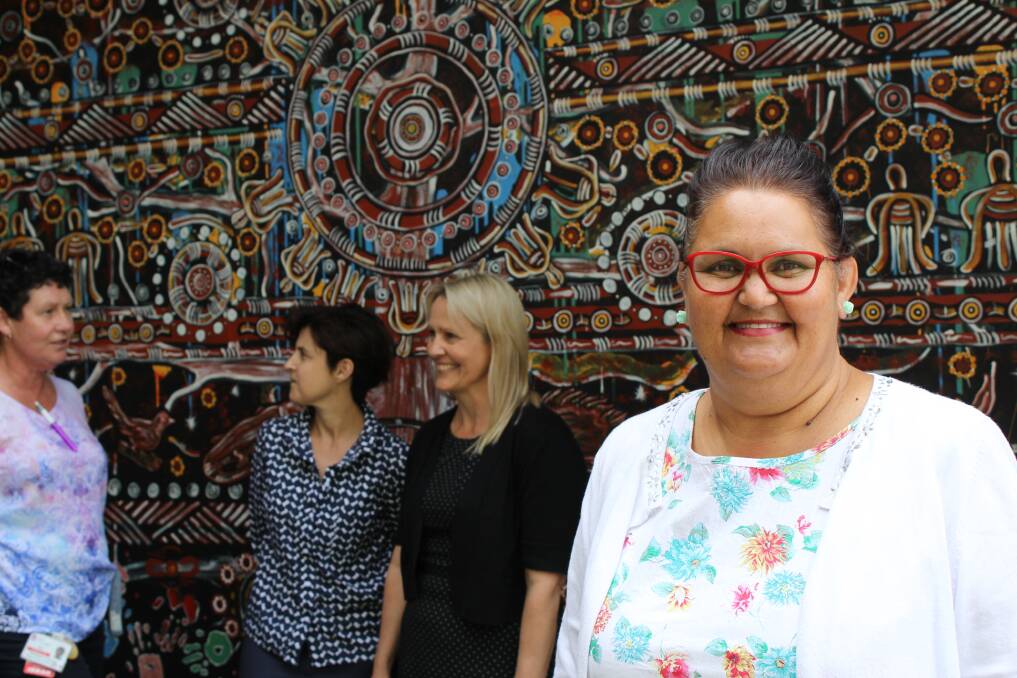 Hope in colour: Community mental health clinician and artist Georgina O’Neill said the indigenous mural at Wagga hospital’s Mental Heath Acute Unit was about a shared journey. 