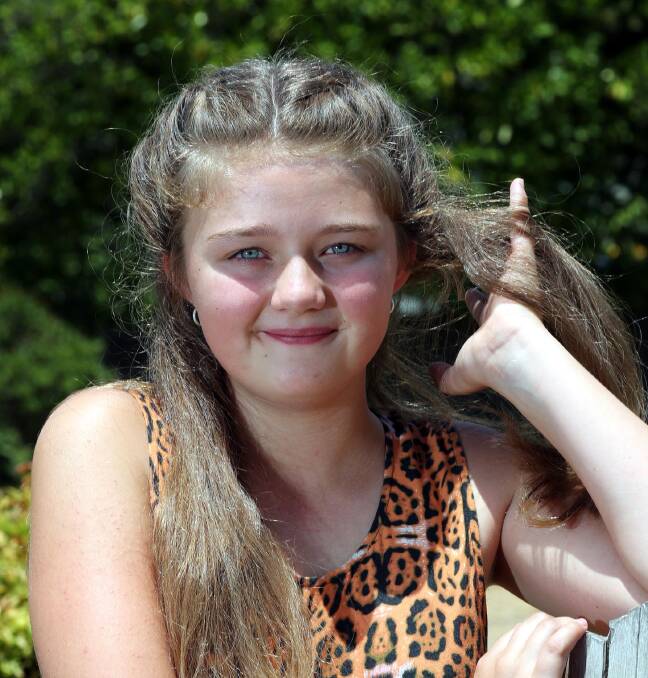 Loosing her locks: World's Greatest Shave participant Sharlette Bourke is raising more than $10,000 to help residents with leukaemia. Picture: Les Smith 