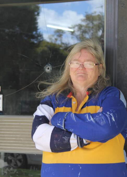 Charity call: Angels Wagga Wagga's team leader, Andria Howard, helping the city's homeless, was left  "devastated" after the charity's new premises was vandalised.