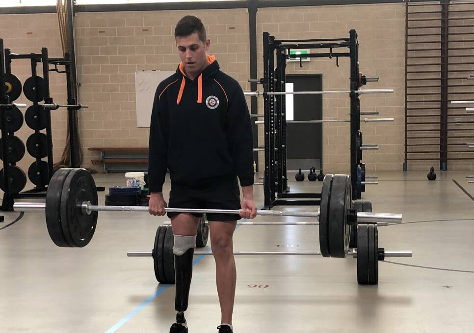 Soldiering on: Kapooka soldier Private Nathan Whittington will represent Wagga and Australia at this year's Invictus Games on Sydney. 