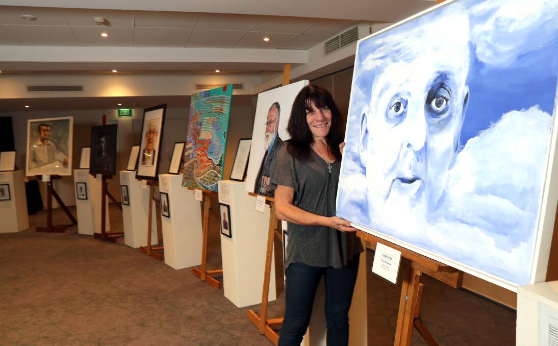 Spirit on display: Leasha Craig put the Australian Spirit on display at Wagga RSL, with poetry and visual art honouring the men and women who have served their country. Picture: Les Smith 