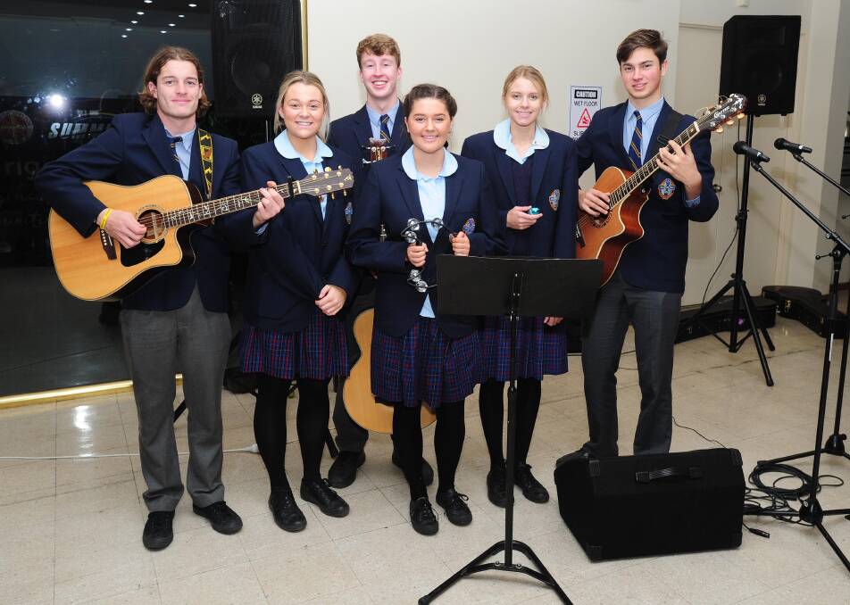 Mater Dei Catholic College year-12 students entertained at this year's Rainbow Day. 