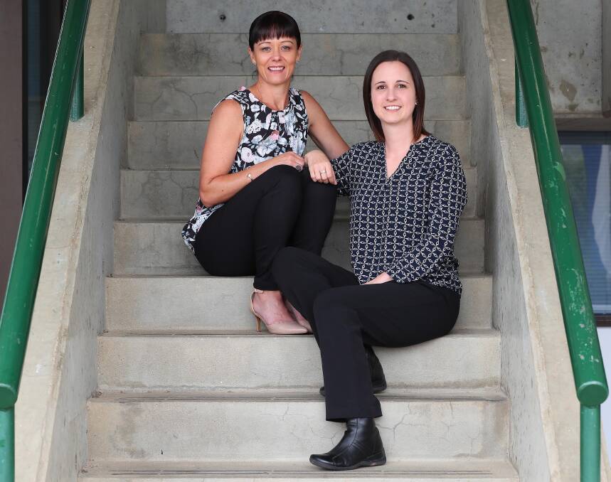 No challenge too great: Wagga TAFE graduates Amanda de Jong and Mattina Soley found friendship, purpose and new careers when they embarked on an educational journey this year. Picture: Kieren L Tilly 