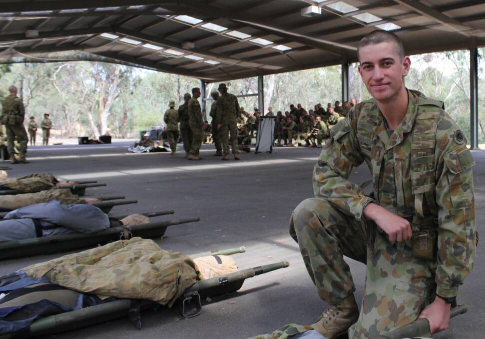 This is the army: Knowing how to shoot is one thing, but Recruit Benjamin Cattermole says providing medical aid to someone who has been shot is another story. 