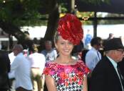 Finest on field: Olivia Shaw's classy race-day getup placed her in The Daily Advertiser Wagga Gold Cup Hottest 100 competition last year. 