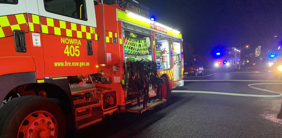 Fire and Rescue NSW crews for Shoalhaven 440, Nowra 405 and Berry 224 all attended the Bomaderry house fire. Photo: supplied