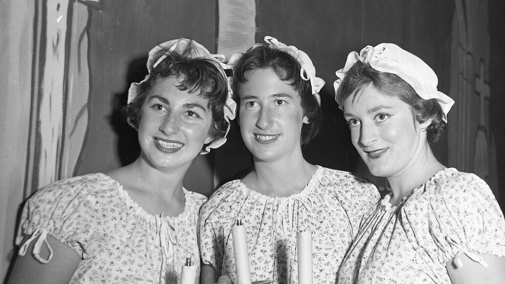 AHOY: Students of Wagga Wagga Teachers’ College were well known to Wagga theatre-goers of the 1950s and 1960s. These three girls appeared in one of the College’s productions of Pirates of Penzance, Gilbert and Sullivan’s famous comic opera.