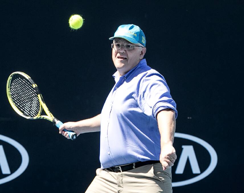 PLAYING THE GAME: Prime Minister Scott Morrison, pictured Sunday at the Australian Open, has added fuel to the Australia Day debate by making suggestions about local council citizenship ceremonies, says Ray Goodlass.
