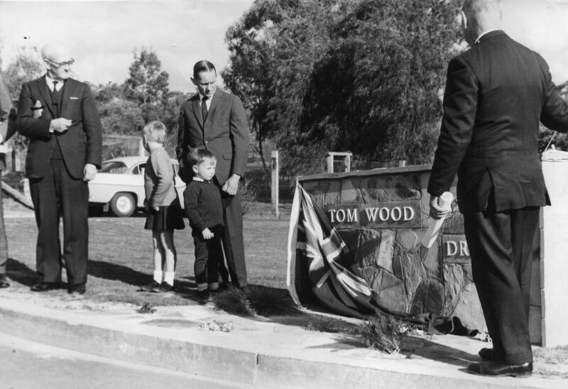 BLOOMING TRIBUTE: Tom Wood Drive at the Botanic Gardens was named after long-serving Wagga City Council Garden Curators, Tom Wood Snr and his son Tom Wood Jnr. They are seen here with the Mayor Ald R J Harris at its opening in 1968. Picture: Lennon Collection CSURA RW1574.575