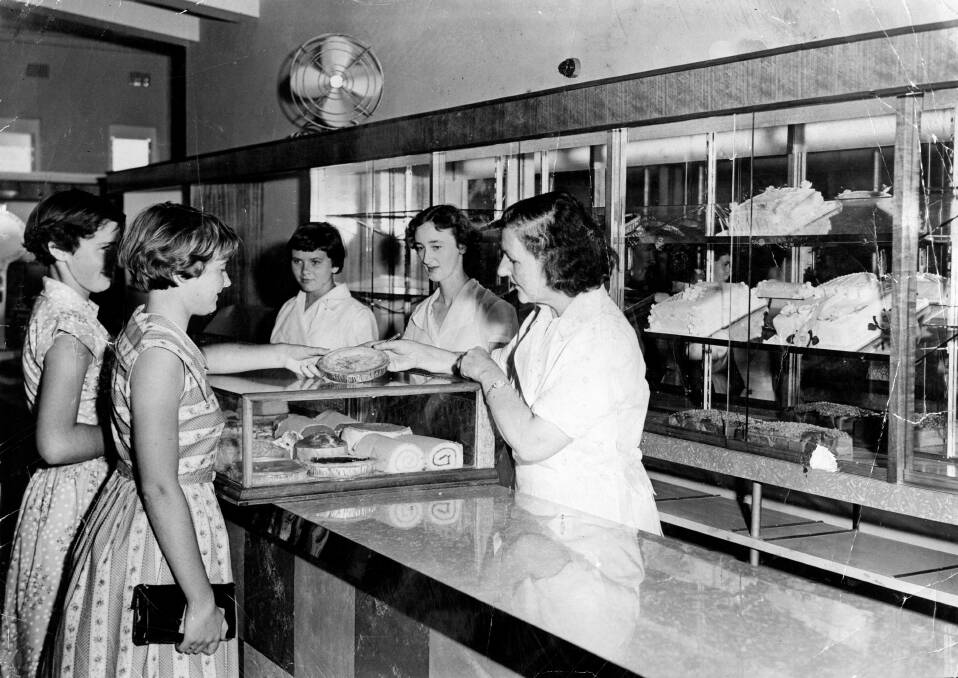 BAKERY: Kelso Bakery staff Myra Boyton, Joan Jack and Nita Campbell in the 1950s. Picture: Museum of the Riverina, Daily Advertiser collection