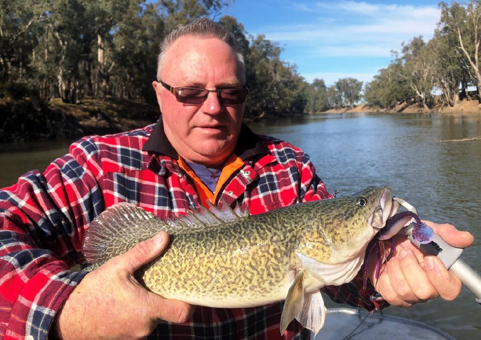 THE MAN: Our columnist, Craig Harris, with a cod caught in Murrumbidgee. Send your pictures to craig@waggamarine.com.au.