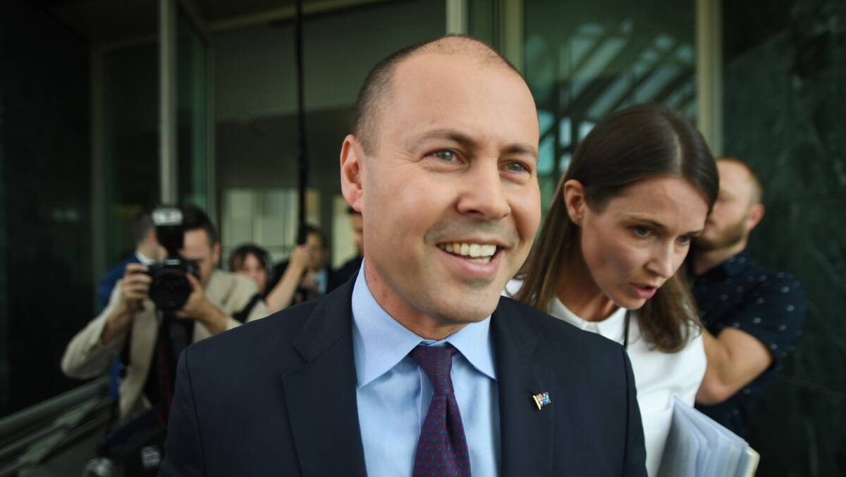 FEDERAL BUDGET: Treasurer Josh Frydenberg leaves Parliament House in Canberra last week.
