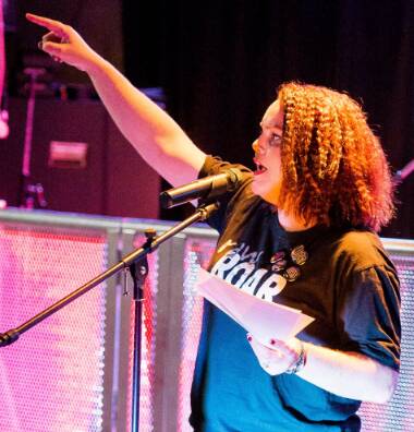 BE HEARD: Led by Tara Ryot, the Raw Roar annual slam poetry night is back this Wednesday. Picture: Adrian Merrigan