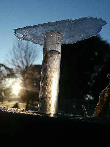 ICE, ICE, BABY: Leanne Busby entered this photo, "ice mushroom at sunrise" in our Winter Photo Competition. Enter your pictures online at www.dailyadvertiser.com.au.