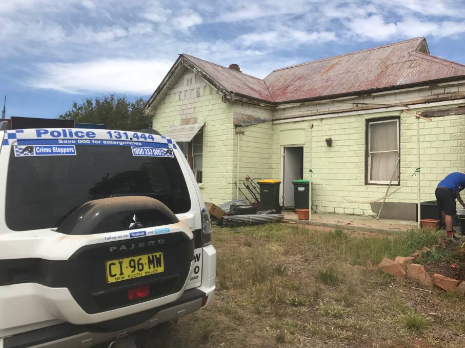 BOMB: The house in Langham Street, Ganmain which was raided by police, and was found to contain a small bomb and bomb-making items.